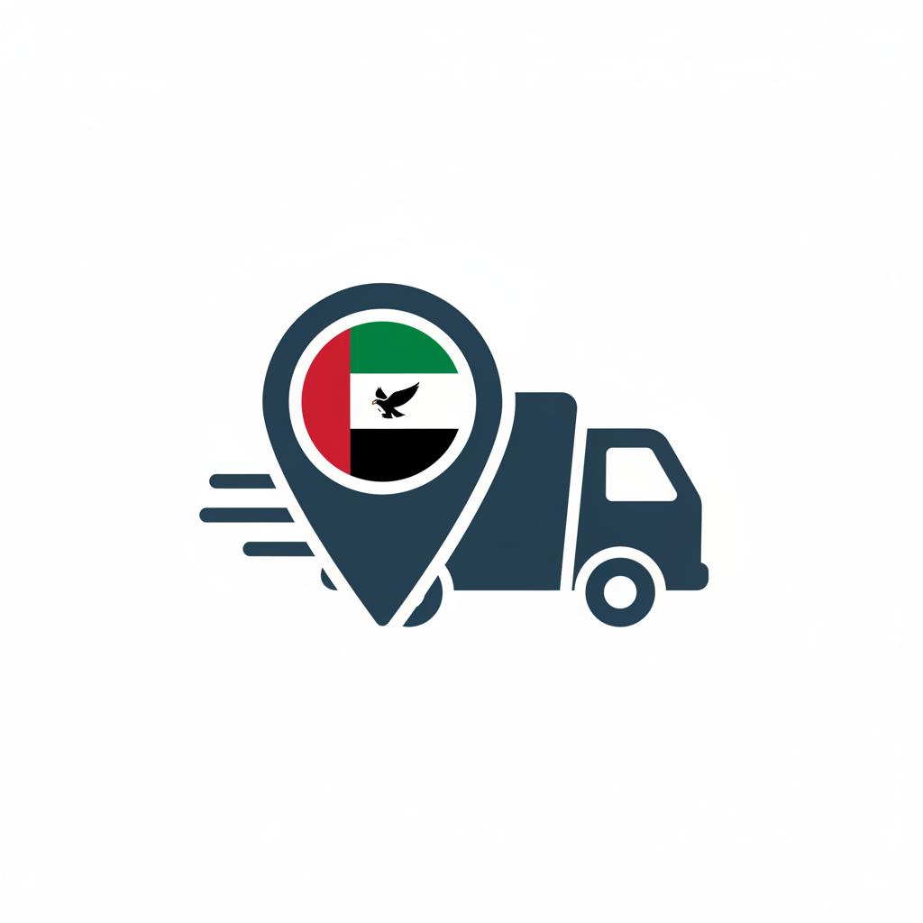 ICON : Truck / location pin UAE